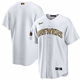 Milwaukee Brewers Blank White 2022 All-Star Cool Base Stitched Baseball Jersey,baseball caps,new era cap wholesale,wholesale hats